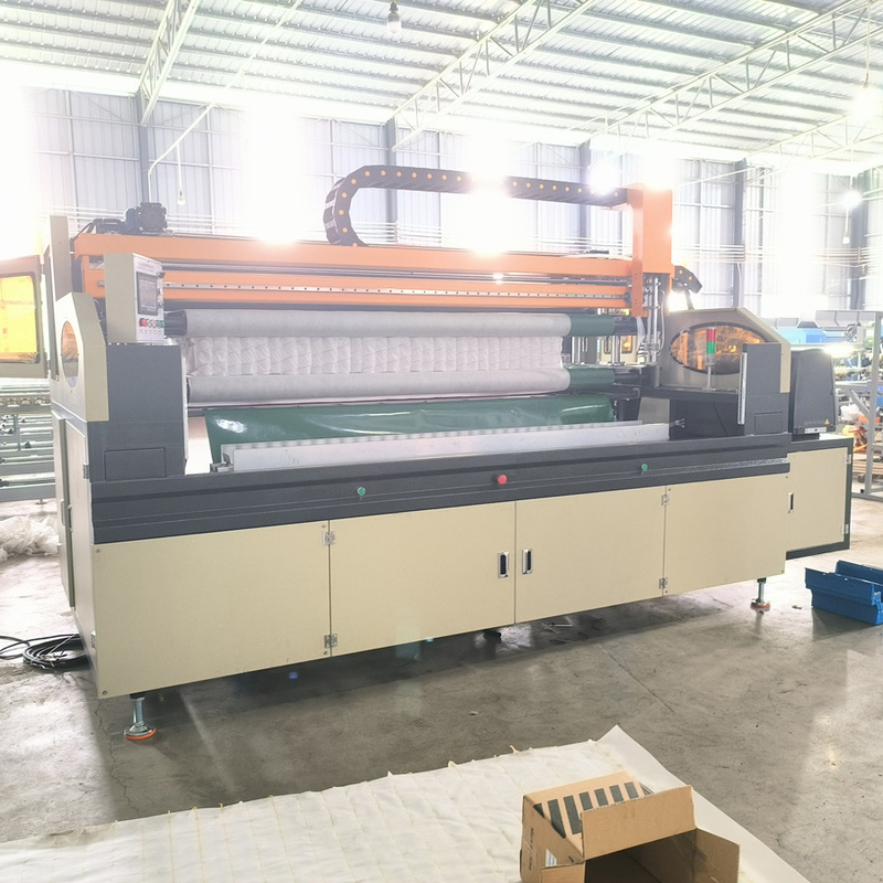 Kinerja Tinggi 6.5KW Pocket Spring Assembly Machine 5-6 Strings / Min Output