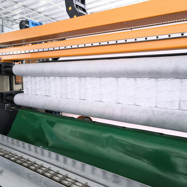 Kinerja Tinggi 6.5KW Pocket Spring Assembly Machine 5-6 Strings / Min Output