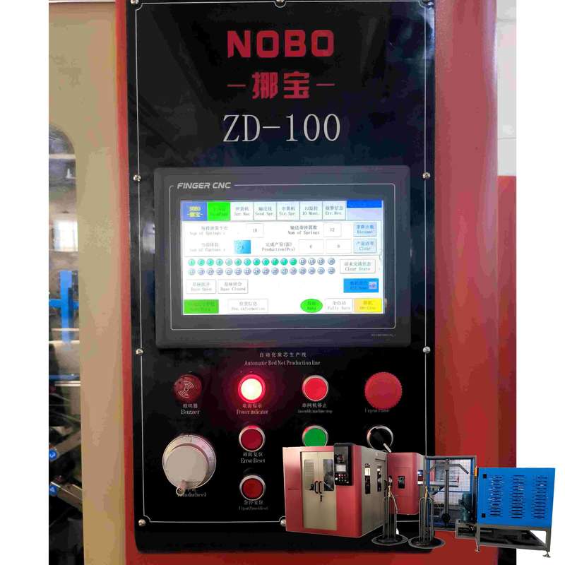 Lini Produksi Jaring Tempat Tidur Kasur Pegas Dorong Samping CNC - NOBO-ZD-100S